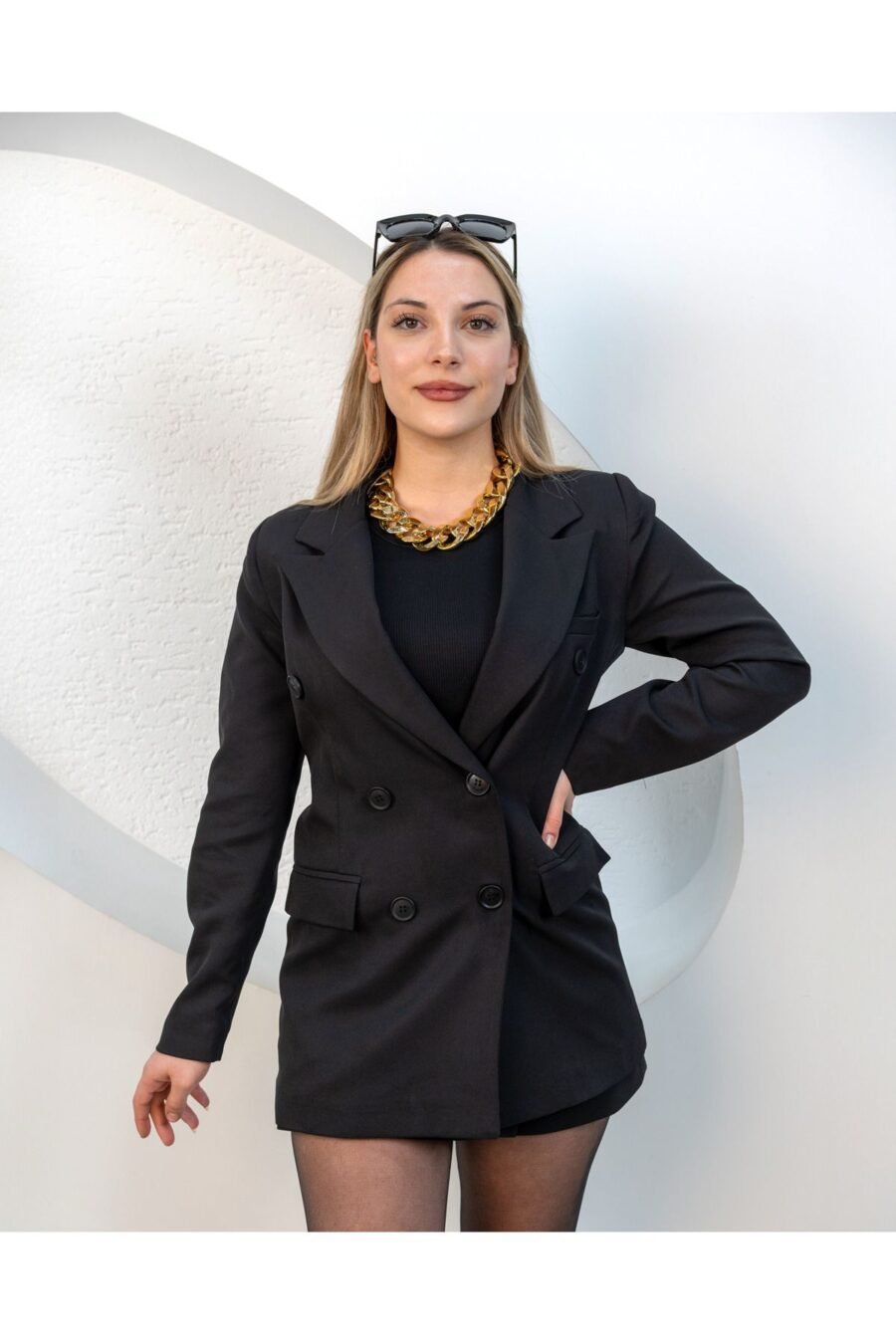 Kadın Astarlı Blazer Ceket - Görsel 4